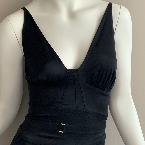 MARCIANO Black 96% Silk Stretchy Cocktail Dress Size XS - Picture 4 of 9